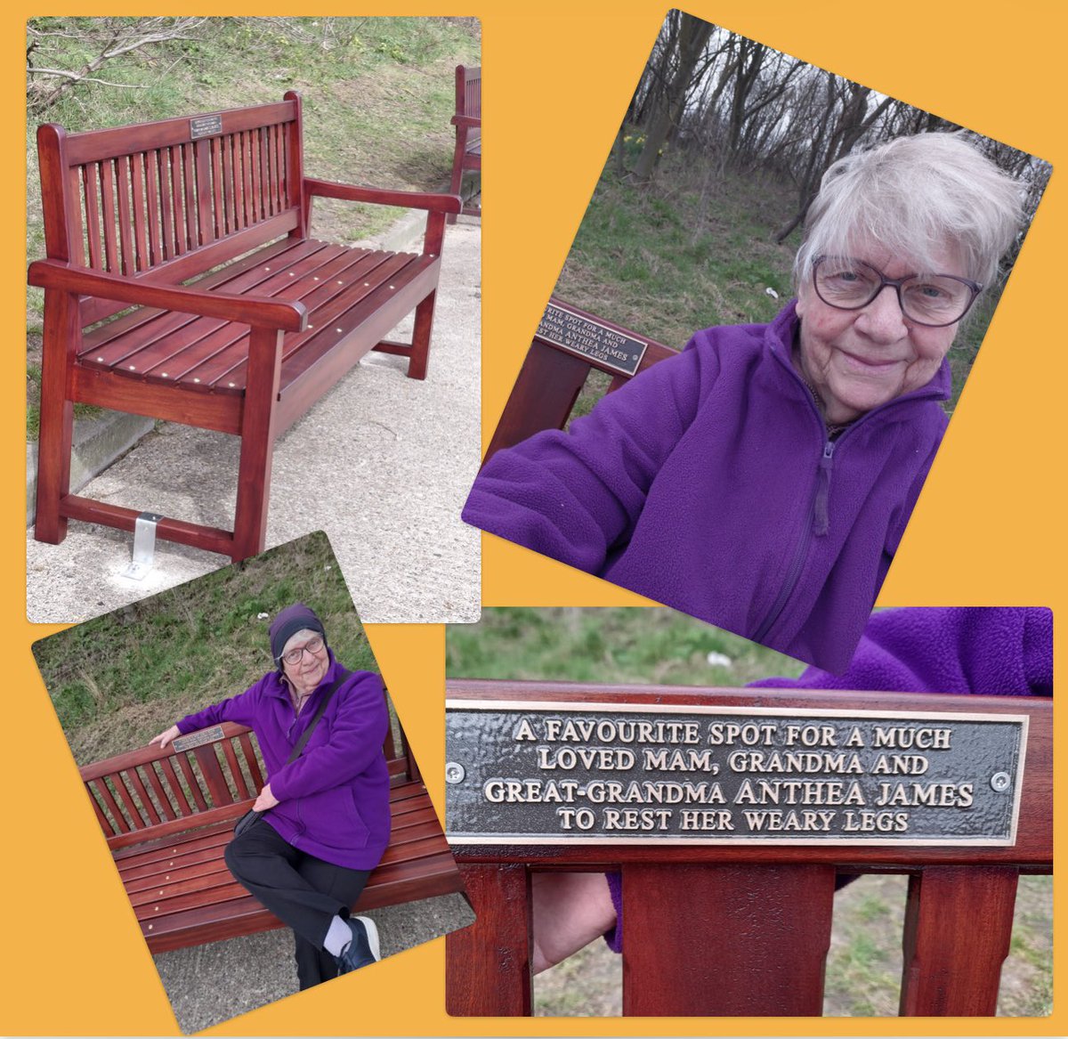 AntheaJames3's tweet photo. Apologies if this is not to your taste, just scroll by. Iโm soon having my 21st birthday for the 4th time family asked what I wanted, joking but meaning it I said a memorial bench in my favourite spot where I often eat my fish & chips.. Todayโฆ #NorthShields #MyFavouriteBench https://t.co/H5EEnaF6Ms