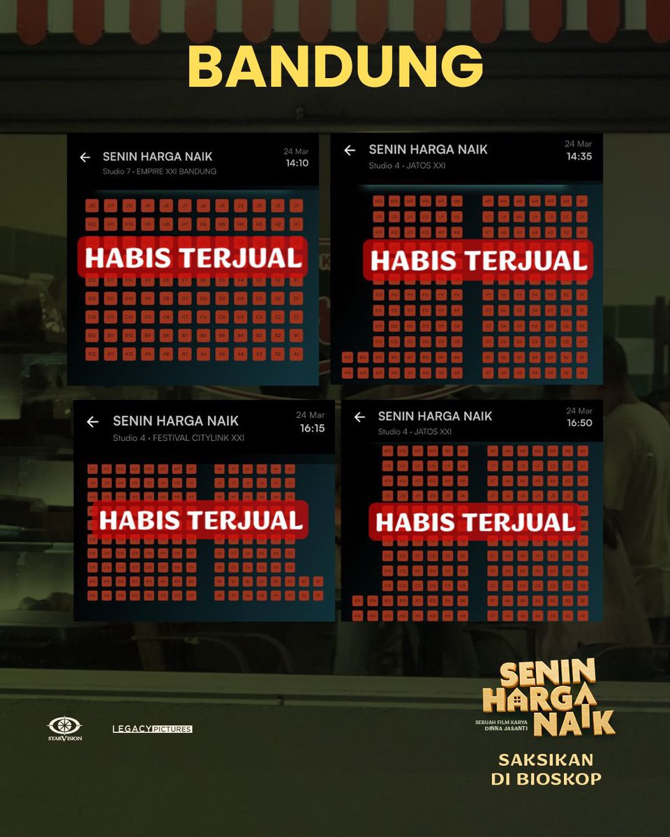 FILM SENIN HARGA NAIK DI BIOSKOP! tweet media