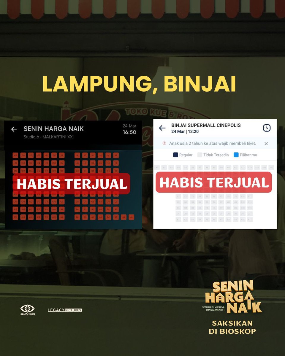 FILM SENIN HARGA NAIK DI BIOSKOP! tweet media