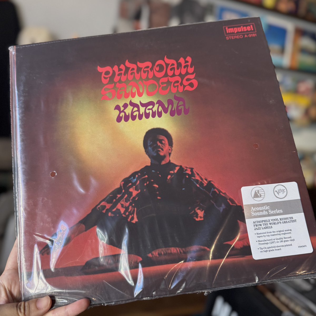 ManicPcp's tweet photo. แผ่นเข้าใหม่ Pharoah Sanders Karma Impulse Acoustic Sounds Series Audiophile 180 gram 

https://t.co/9YSGHE3zv4

#NusantaraSongkhla  #แผ่นเสียง #ร้านแผ่นเสียง #สงขลา #ร้านแผ่นเสียงสงขลา https://t.co/yQoMD7Z7JR