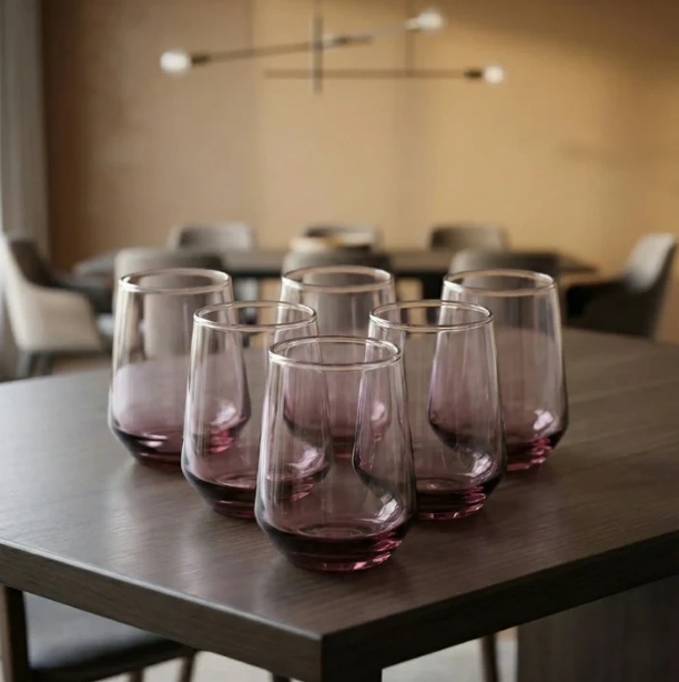 BlackCarrot_in's tweet photo. #BlackCarrot #GiftSet #AnniversaryGifts #birthdaygift #GiftForWife #GiftHamper #giftforher #TablewareStyle 

BlackCarrot mauve water glass set of 6 (390ml) placed on dining table – perfect gift set for anniversary gifts, birthday gifts, gift for wife and gift hamper ideas. https://t.co/Ermyfn2Rk3
