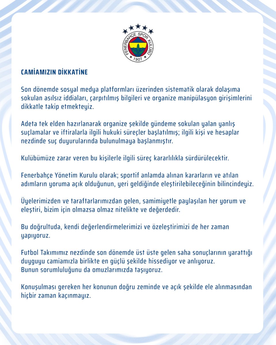 Fenerbahçe SK tweet media