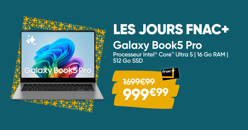 Fnac's tweet image. #BonPlan 🚨 A l'occasion des jours Fnac+, économisez 700€ sur le Galaxy Book5 Pro !
👉urlr.me/fR5WvE