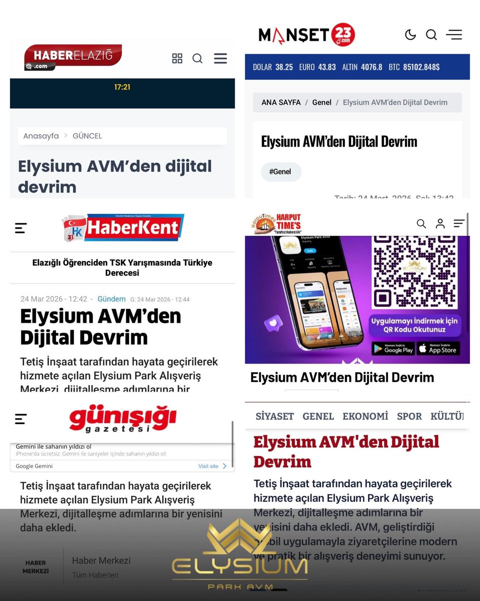 msaimgucuk's tweet photo. @elysiumparkavm olarak dijitalleşme yolculuğumuzda önemli bir adımı daha tamamlamış bulunuyoruz. #Android ve #iOS platformlarında yayına aldığımız #mobil uygulamamız ile ziyaretçilerimize daha #hızlı, #kolay ve kişiselleştirilmiş bir #alışveriş deneyimi sunmayı hedefliyoruz. https://t.co/U9ejGVrqAU