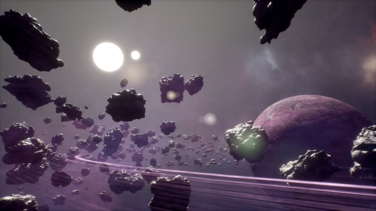 pauthedev's tweet photo. asteroid belt 

#gamedev #Houdini #UnrealEngine5 https://t.co/VL1sjsmKhT