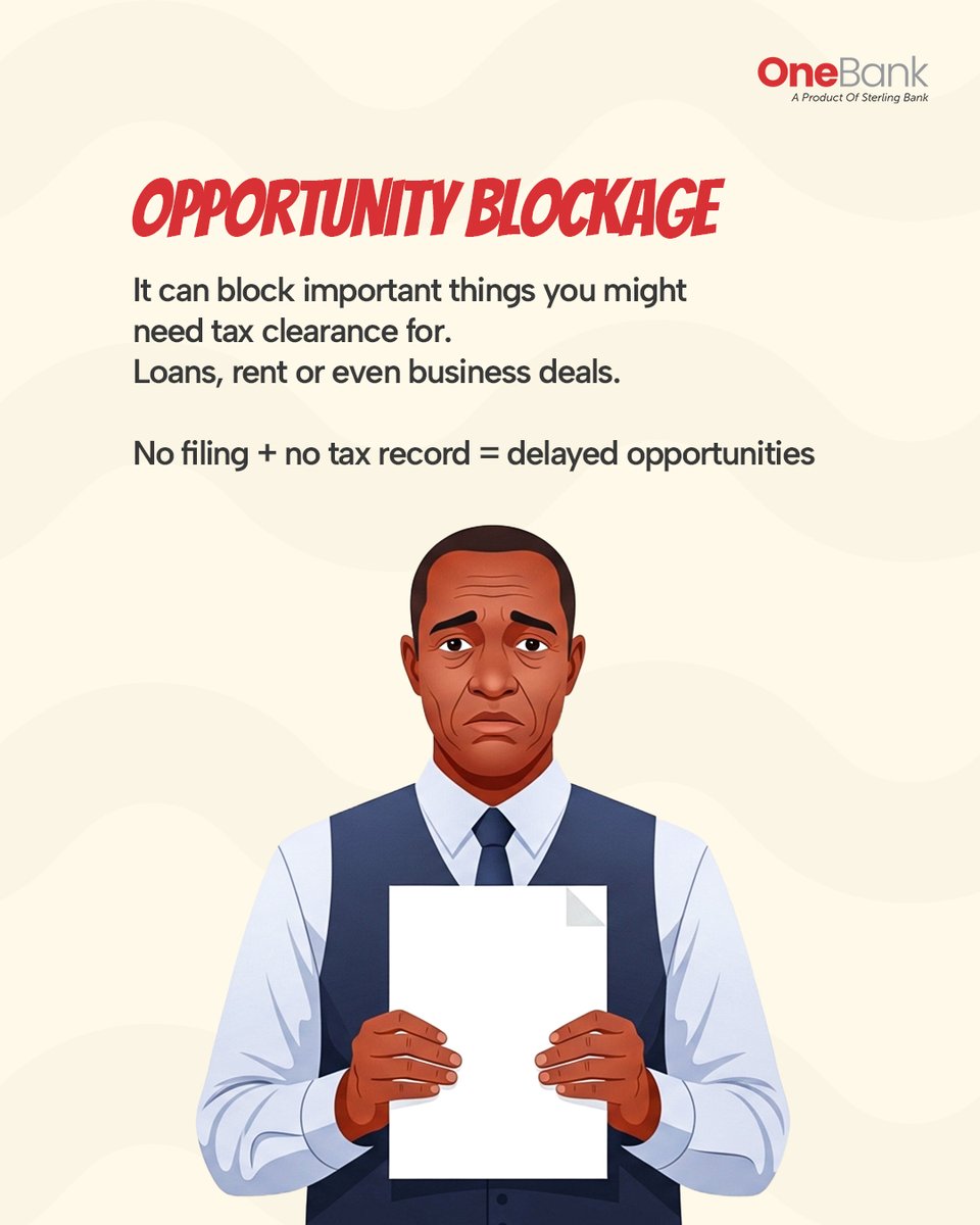 OneBankNG's tweet image. Some things are easier to ignore… until they’re not 👀

Stay informed. Stay prepared.

Follow @onebankng for more tax insights.

#Tax #OneBank