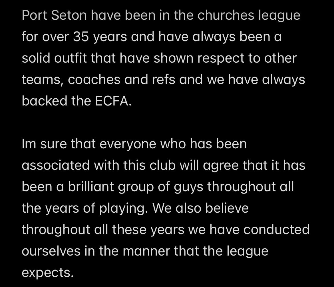 Port Seton FC tweet media