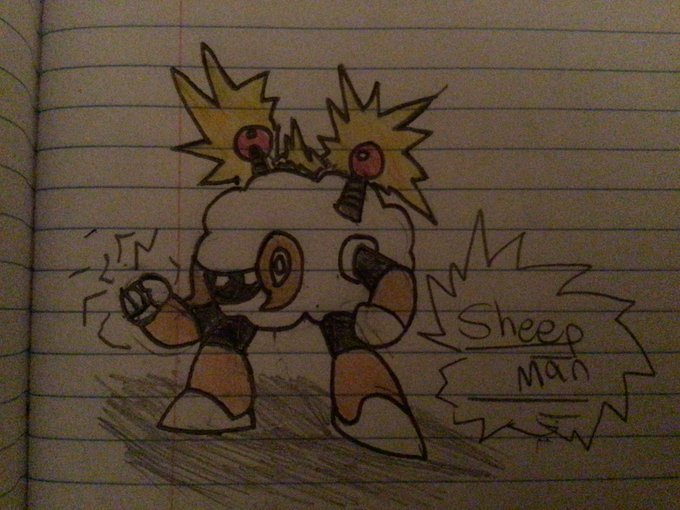 AidanFeemster_'s tweet photo. Sheep Man 
(Repost) 

[#art] 
[#traditionalart] 
[#MegaMan] 
[#rockman] 
[#ロックマン]
[#MegaMan10] 
[#rockman10] 
[#ロックマン10] https://t.co/yBSHFDiXGP