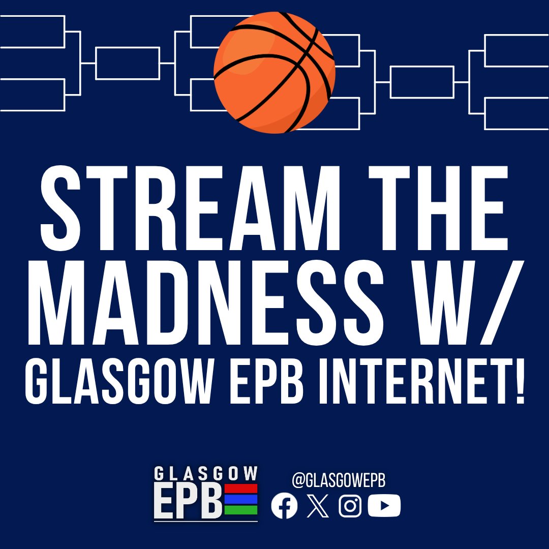 Brackets might break, but your stream shouldn't. 🏀❌
Upgrade to Glasgow EPB Fiber before the next round tips off and enjoy the Sweet 16 without the worry of a mid-game slowdown. Lock in your speed today: glasgowepb.com/fiber 🏀💻