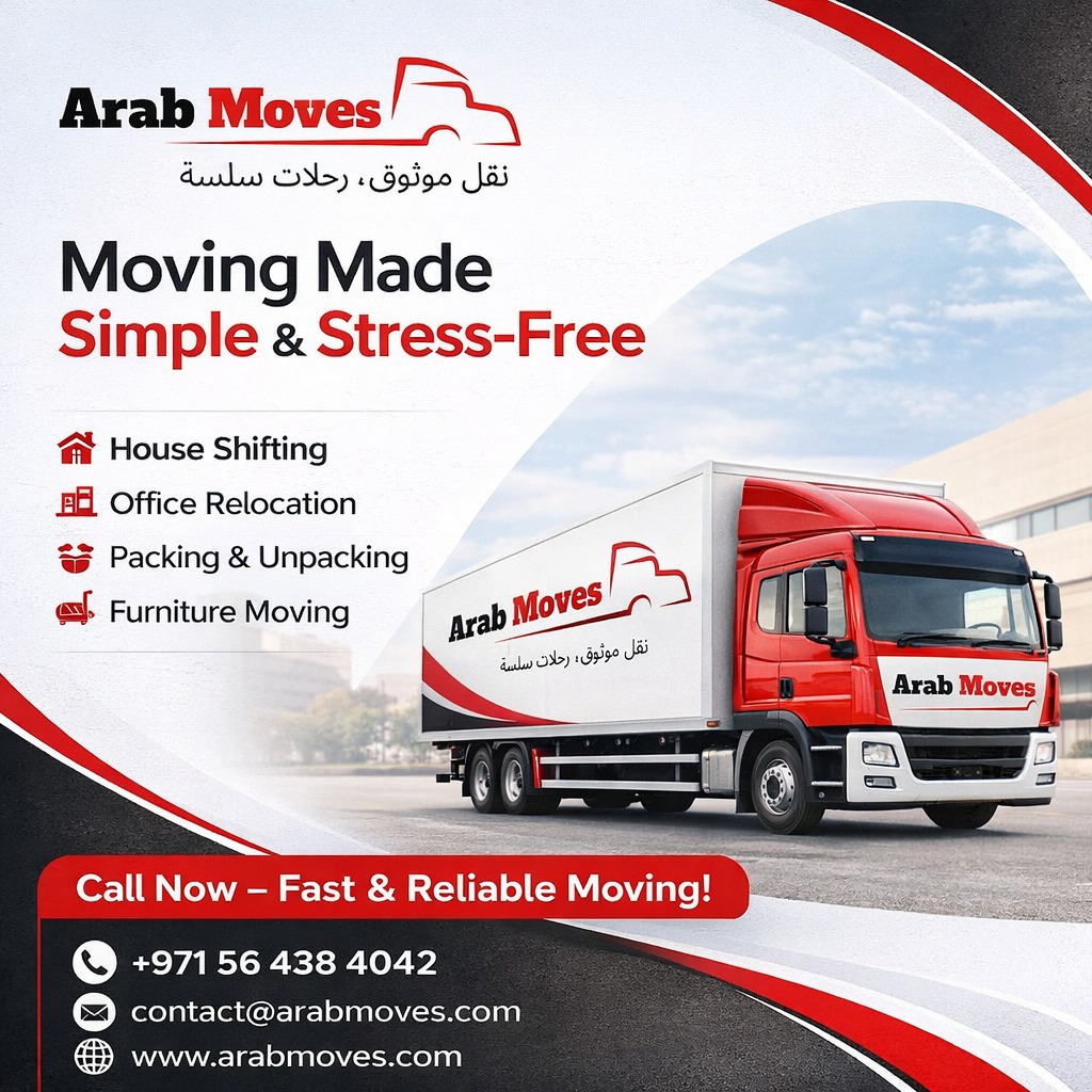 arabmovesuae's tweet image. Moving across Dubai? We make it effortless.   

📞 +971 56 438 4042 
📧 contact@arabmoves.com 
🌐 arabmoves.com

#ArabMoves #DubaiLifestyle #MovingSolutions #TrustedService