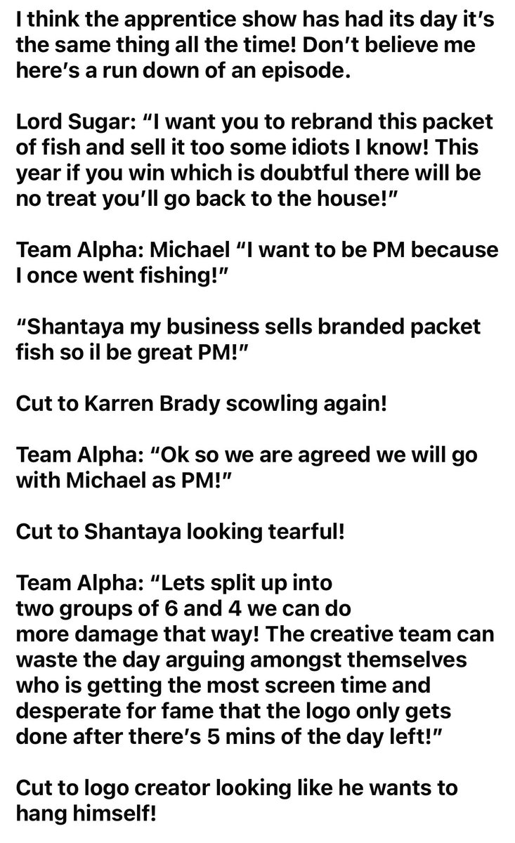 CineMATicAT4's tweet image. #TheApprentice #TheApprenticeUK The Apprentice has had its day here’s my run down of an episode!