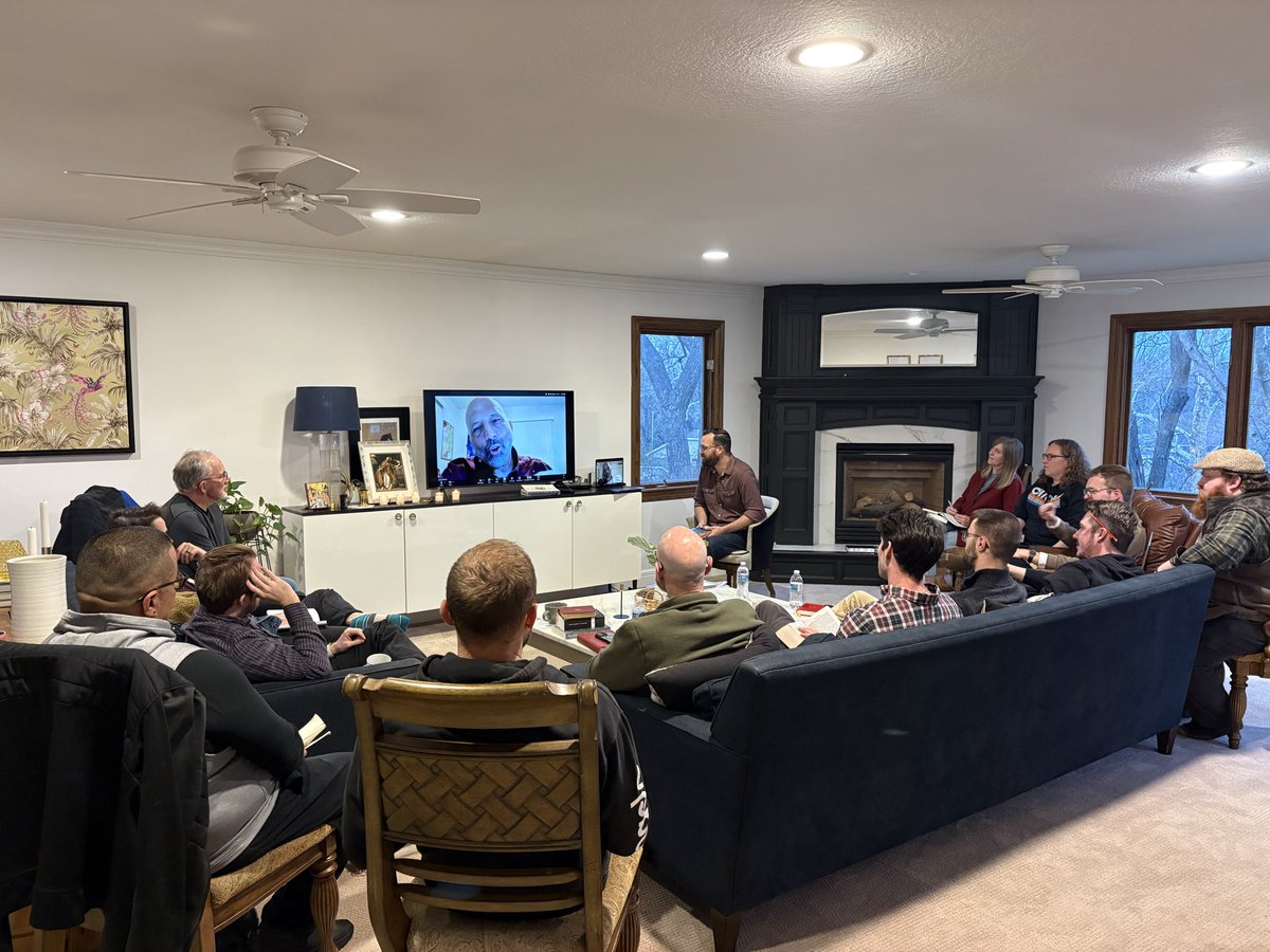 MattMBarrett's tweet photo. Last night was special. After evening prayer, the always dynamic @loumarkos joined @TheAnselmHouse. We talked Plato, Augustine, and City of God. Anselm Fellows even heard about his own family’s Greek heritage. Anselm House might be the best thing I have been a part of. https://t.co/re1zfnHe0H