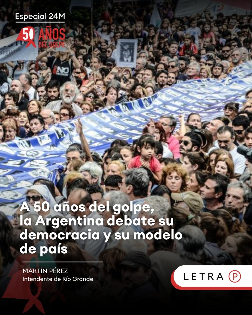 ESPECIAL 24M 🗓️ 50 AÑOS
• El intendente de Río Grande advierte sobre el deterioro del consenso democrático y llama a traducir el Nunca Más en producción, trabajo y desarrollo

🔗 letrap.com.ar/c5422716
✍️ <a href="/MartinPerezTDF/">Martín Perez</a>