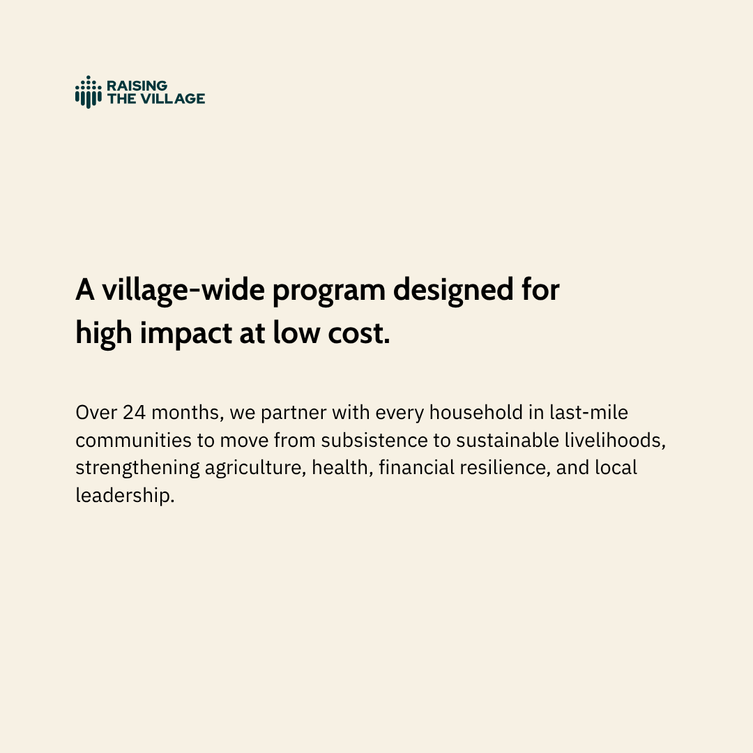 RTVorg's tweet photo. 1/2 What does Raising The Village’s work look like in practice? Over 24 months, we partner with every household in last-mile communities to move from subsistence to sustainable livelihoods.
Explore how our model works: https://t.co/MKFFaUPfpj https://t.co/Vk4813euKq