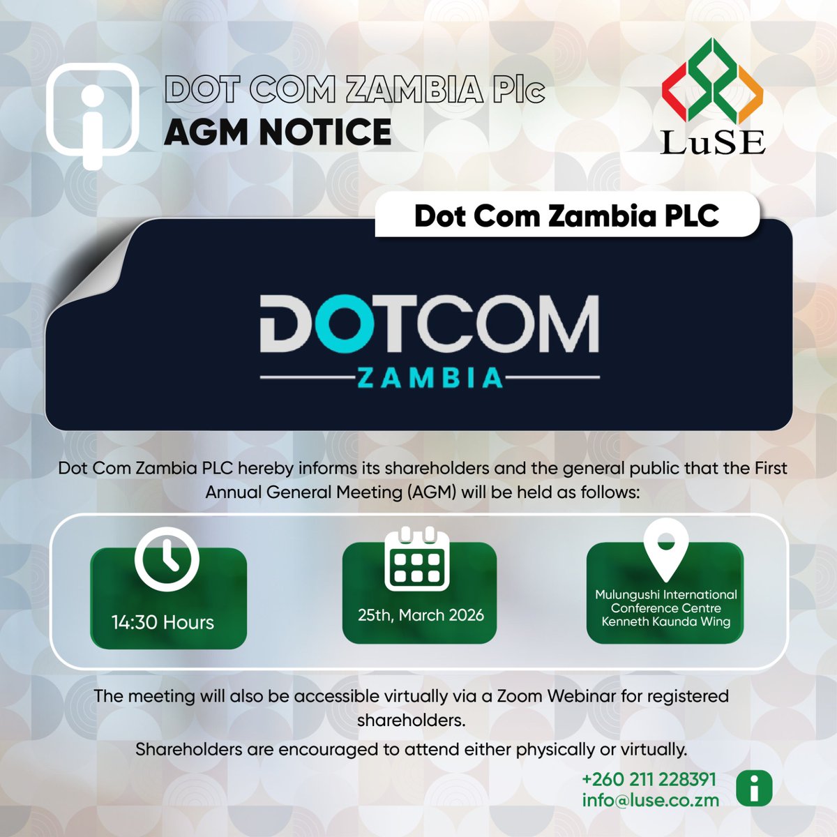 Lusaka Securities Exchange tweet media