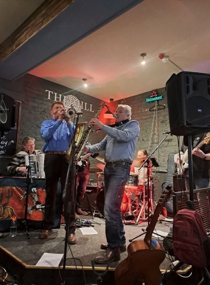 ArchieNBrown's tweet photo. Young Bucks play The Mill Tavern, Hebburn, NE31 2EU this coming Thursday 26th March from 8:30pm. Free gig, please come! 
🎷🎹🎸🥁🎺 https://t.co/cbK2nfKHAt