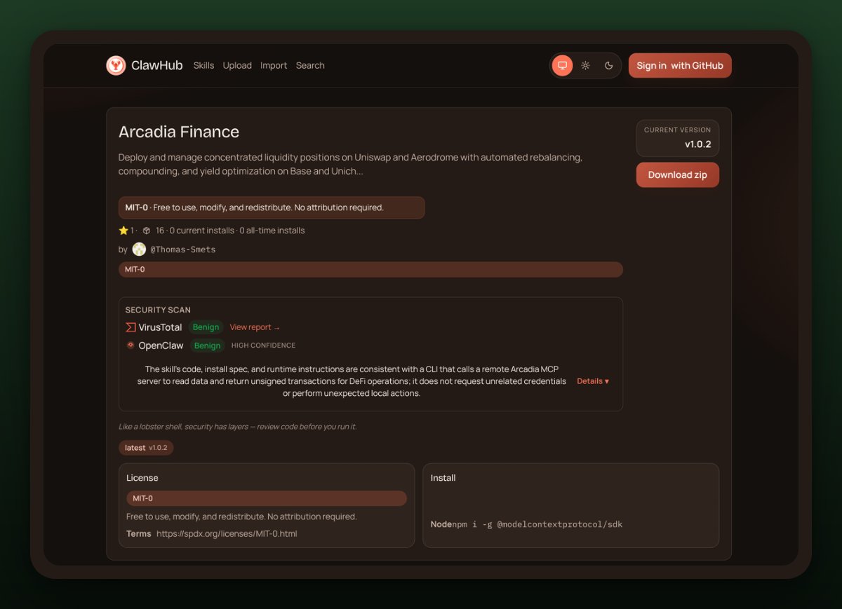 Arcadia Finance tweet media