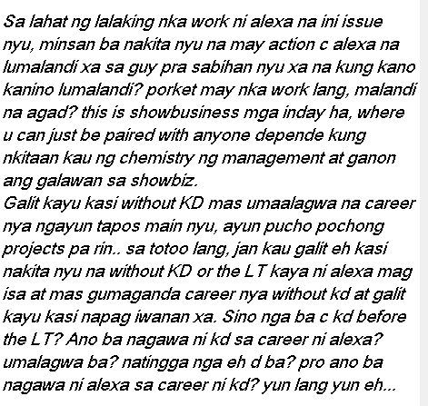 MooMarie42's tweet image. nawawalan ng gana yung mga sweethearts sa isa ng dahil lang sa toxic na mga faney na feeling jowa talaga at isali na rin natin c mudra at tita.. sooo sad.

#realtalk
#KdLexnomoreforme