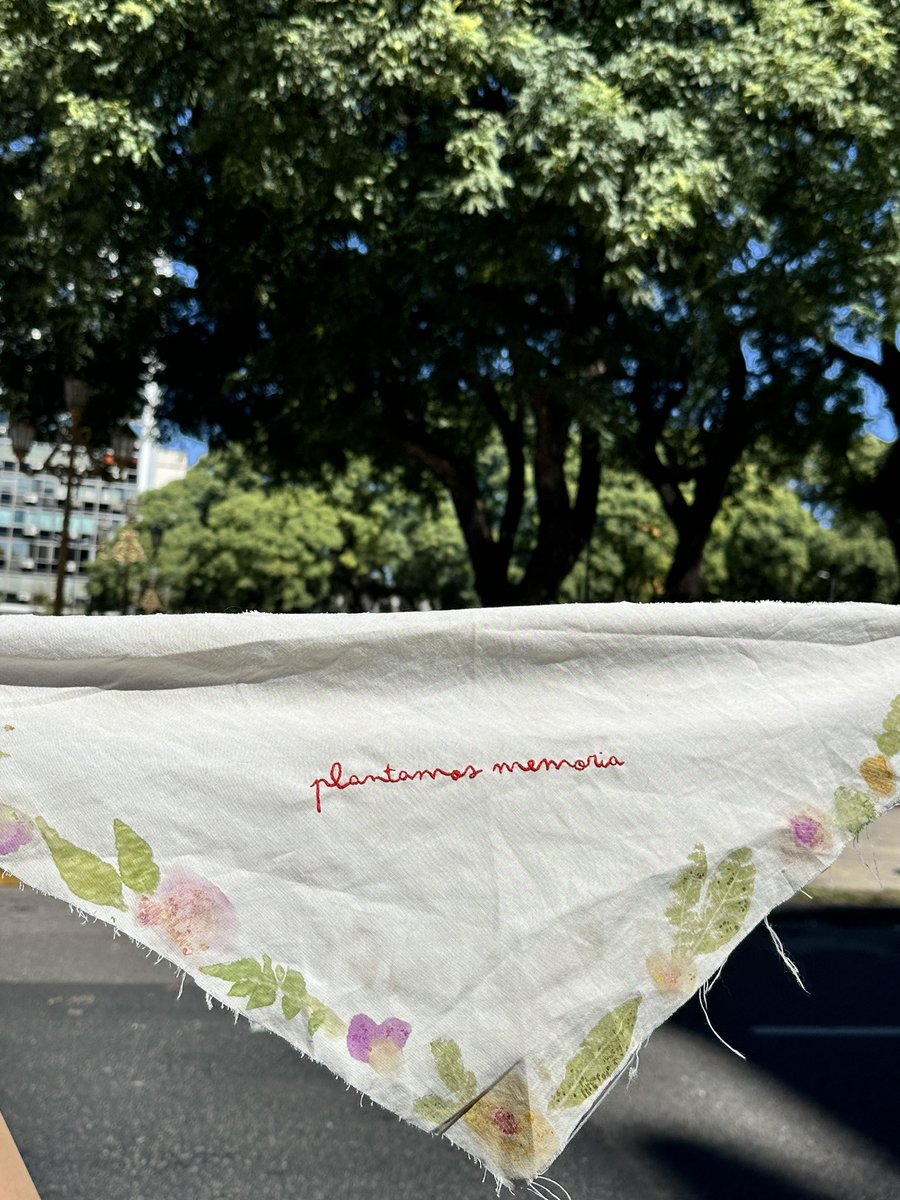 le di uno de los pañuelos que pinté y bordé a la mismísima Lali🌿💘🧚🏼‍♀️