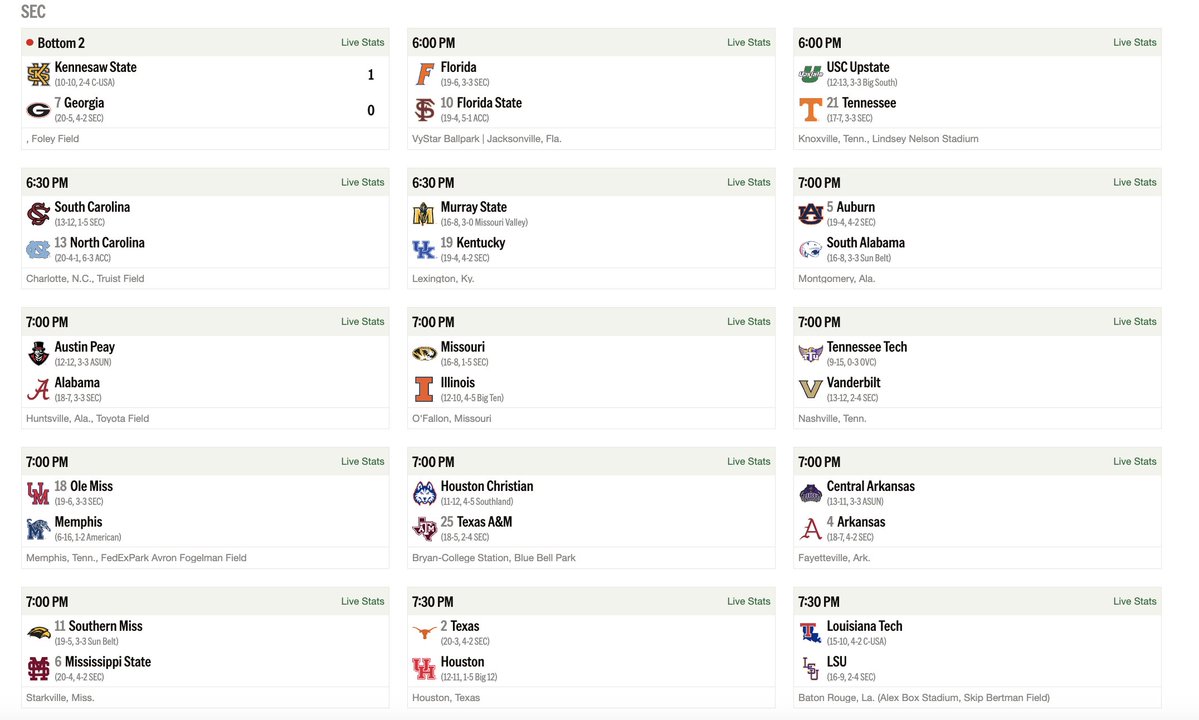 SEC Baseball tweet media