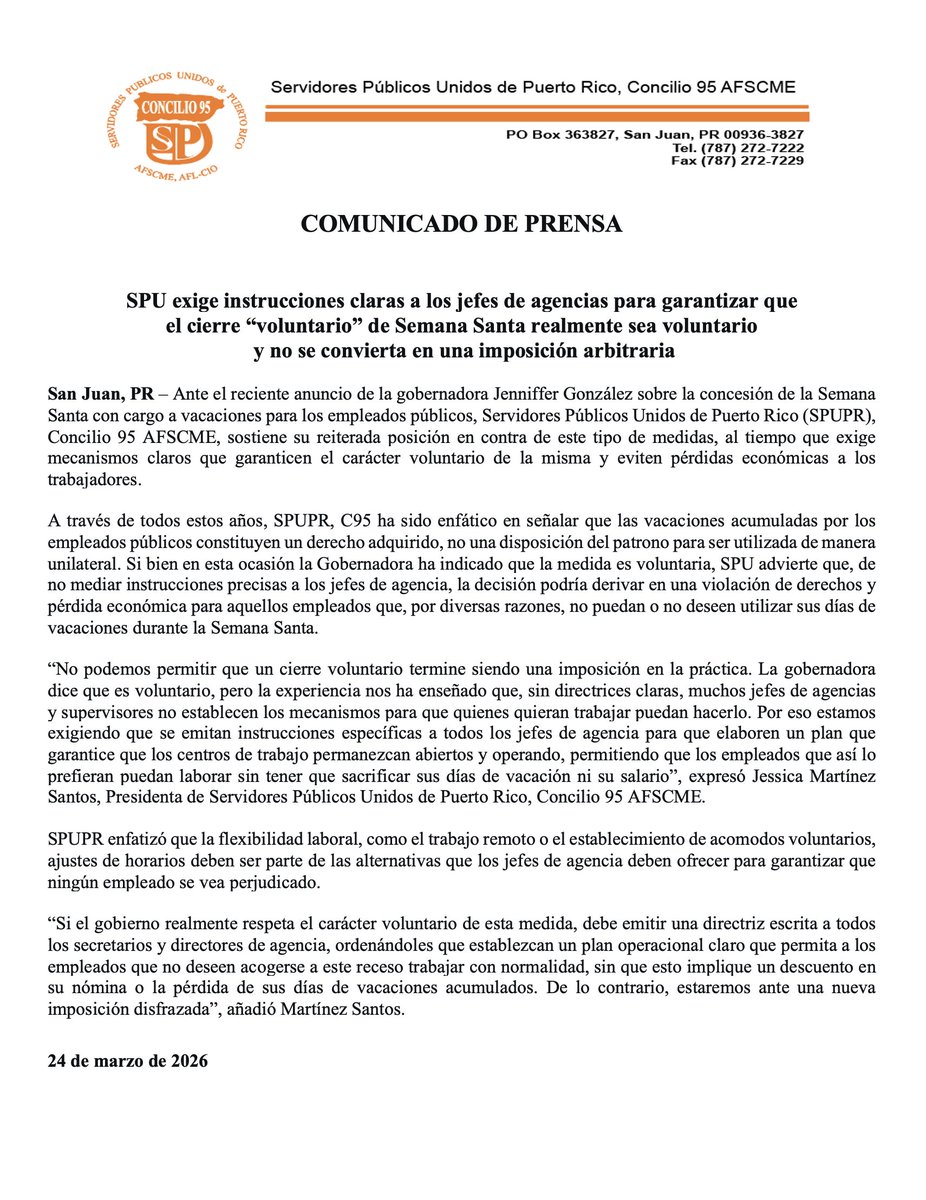 SPUPR - Concilio 95 tweet media