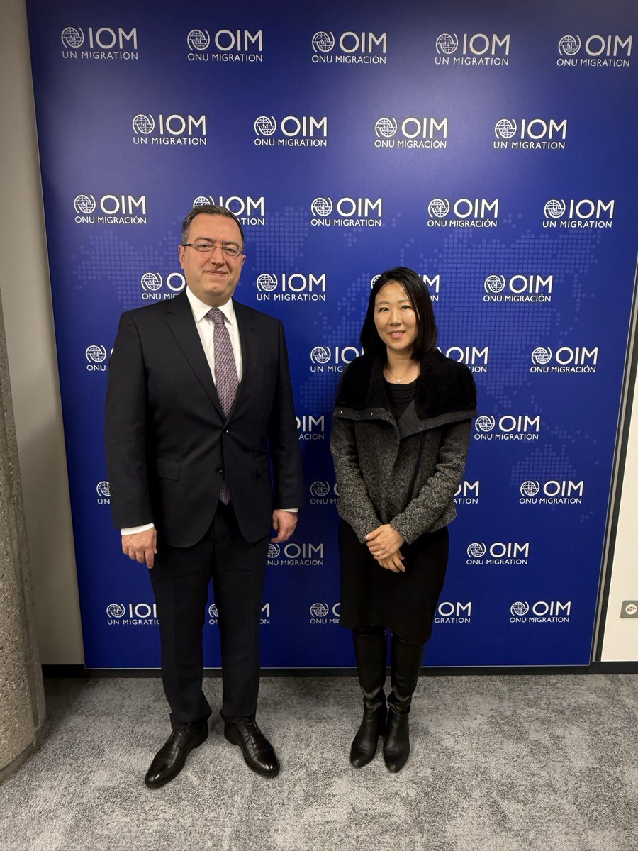 AzerBayramov's tweet photo. I had the pleasure of meeting with Ms. SungAh Lee @LeeSungAh_, Deputy Director General for Management and Reform of the International Organization for Migration in Geneva.

We discussed #LabourMigration and opportunities to strengthen cooperation through a joint action plan. https://t.co/hmjbKFbphY
