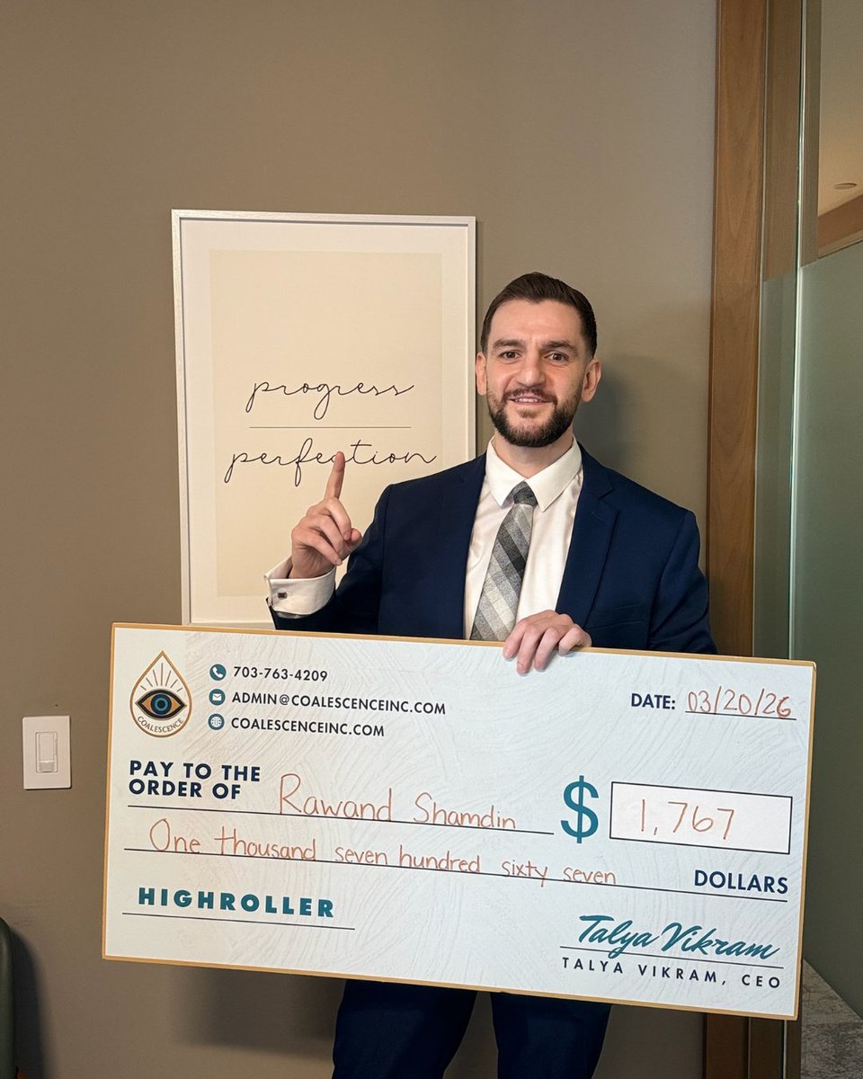 CoalescenceInc's tweet image. Congrats to Aqsa, Jesse, and Rawand for earning High Roller status this week! 💪 Keep showing up and inspiring those around you! ✨
-

#highrollers #teamworkinaction #careergrowth #bettertogether #coalescenceinc #mcleanva #leadershipdevelopment
