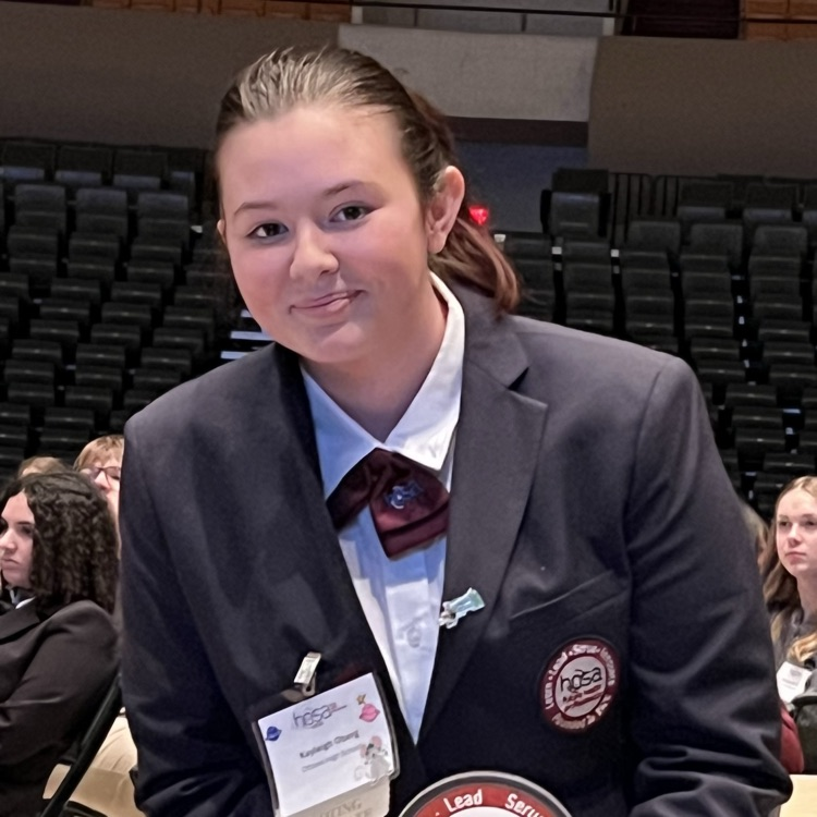 OHSActivities's tweet photo. Congratulation to OHS Sophomore, Kayleigh Oberg! She completed the HOSA Healthcare Issues Exam and earned the highest score at the HOSA State Conference. Her 1st place finish has earned her the opportunity to now compete at HOSA Nationals in Indiana. 
#CyclonePride https://t.co/pObbe8D443