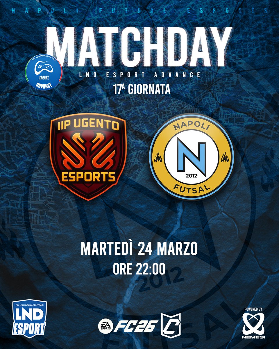NapoliFutsal's tweet photo. ๐ฎ ๐๐๐๐๐๐๐๐ ๐๐ง๐๐๐๐๐ฌ
๐๐ก๐ ๐ฒ๐ฆ๐ฝ๐ผ๐ฟ๐ ๐๐ฑ๐๐ฎ๐ป๐ฐ๐ฒ | giornata 17
IIP Ugento eSports ๐ Napoli Futsal
๐ ore 22:00
๐พ live Twitch /NemesiVPC
โพ๏ธ #OrderOverChaos | #TheConsequence | @NemesiVPC https://t.co/LgDETtV9p7