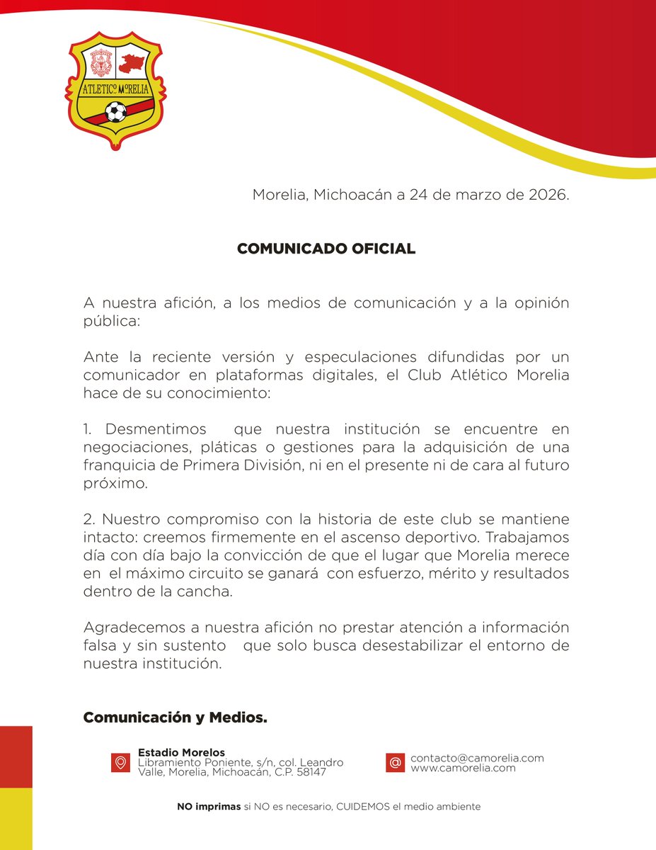 Club Atlético Morelia tweet media