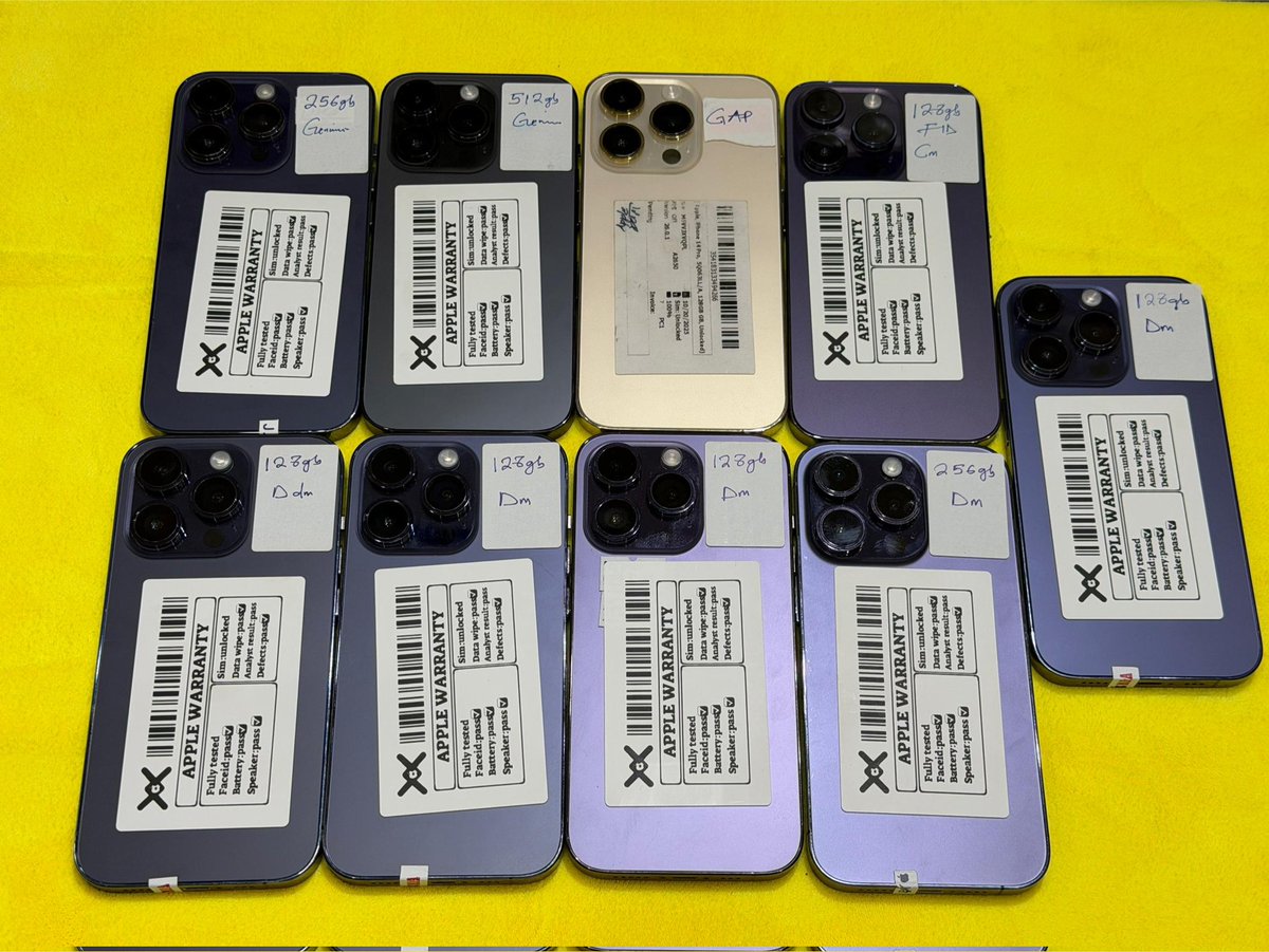 Topmobile_'s tweet photo. @fwdaniels iPhone 14 pro 128gb  660k 256gb 700k https://t.co/RLbcJXY95v