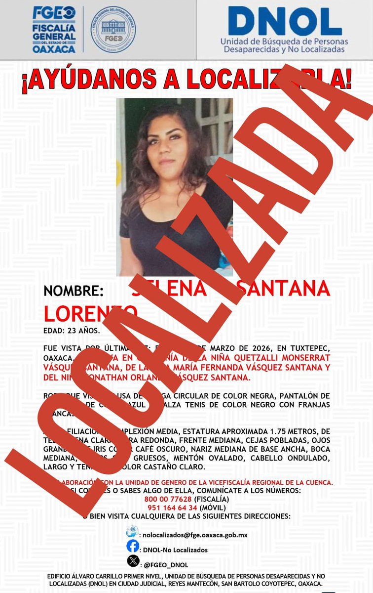 Unidad de Búsqueda de Personas No Localizadas tweet media