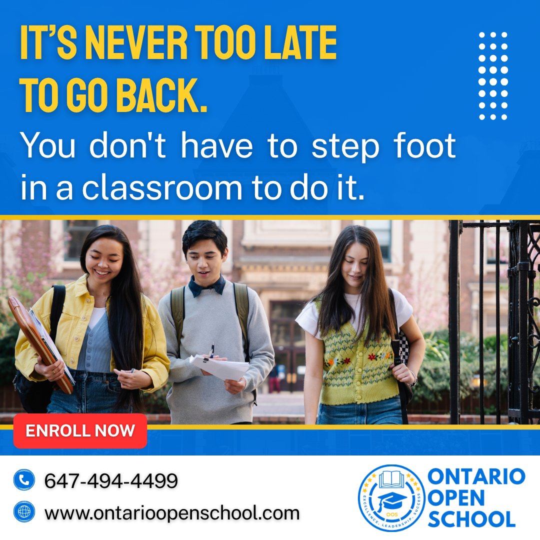 os_ontario's tweet photo. Whether you're upgrading credits, returning to finish your diploma, or looking for a more flexible learning environment. 
Let's Connect for any inquiries or book a free 1-1 session
🔗https://t.co/Rct3GCGjOd
or call: 647-494-4499 #adulteducation #OSSD #onlinelearning #ontario https://t.co/mzARc7Gkj6