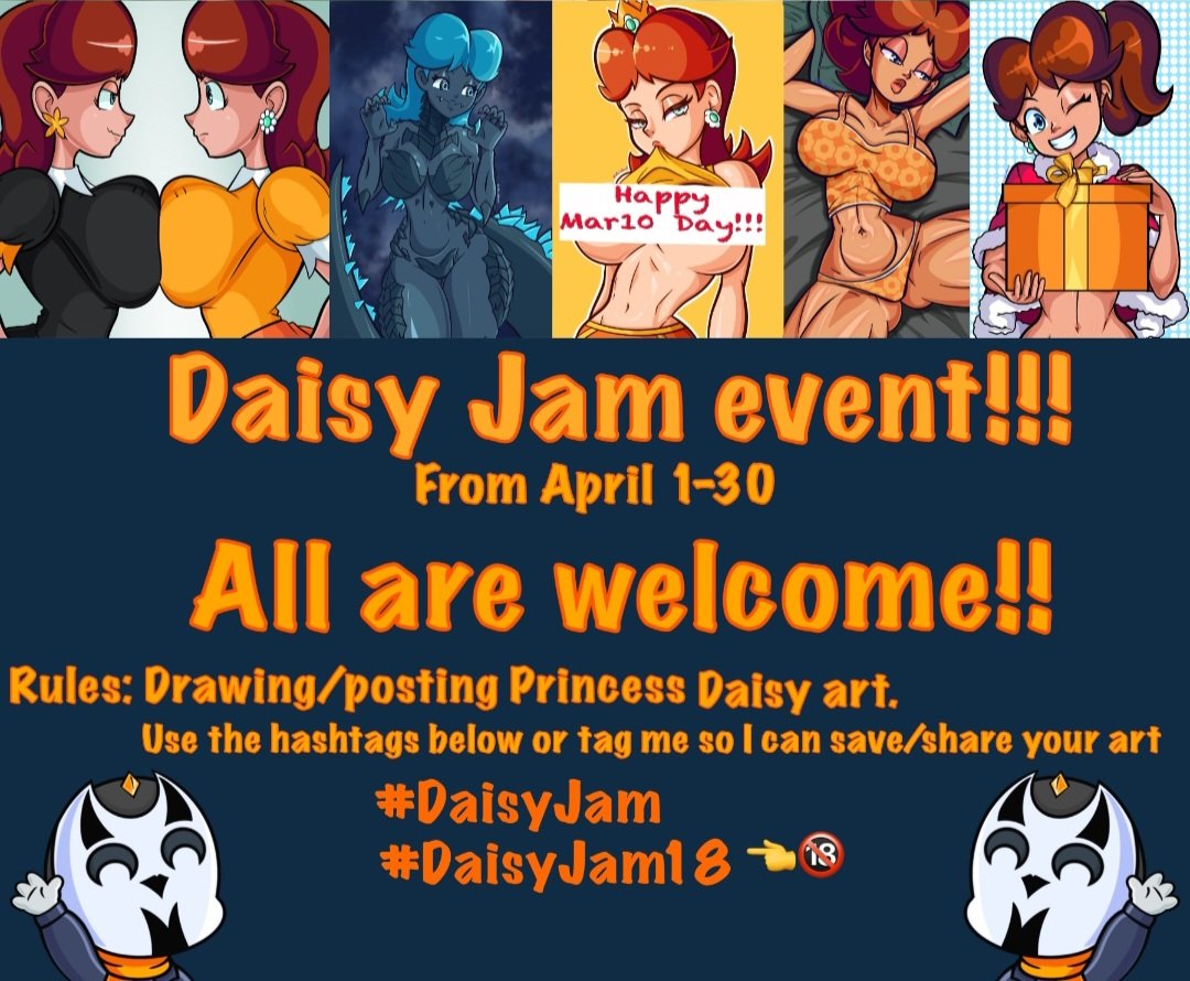 Birthday month is almost here. Starting April 1st will be a little event I made called Daisyjam. Pretty much just draw and post a Daisy. Even if you can't draw but love the character, draw and post! Hope to see your Daisy's 🪱 🪱 🪱