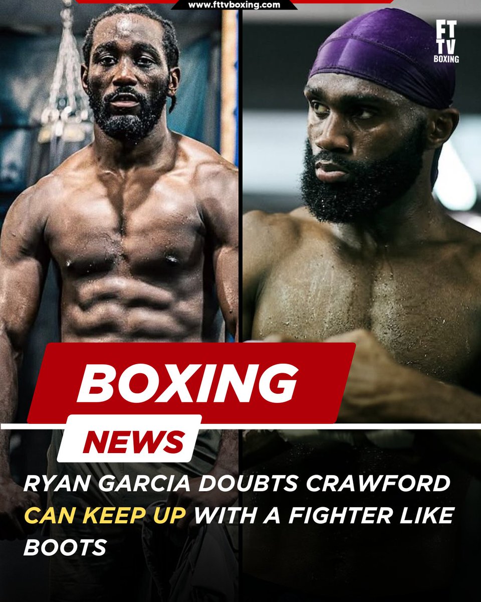 FTTVBoxing's tweet image. 🥊 Ryan Garcia backs Jaron Ennis over Terence Crawford

“I don’t think Crawford can keep up with someone that talented, young, and fast.”

💬 Is Boots the type of fighter Crawford hasn’t faced?

Source: Boxing News 24

#Boxing #Crawford #Ennis #RyanGarcia