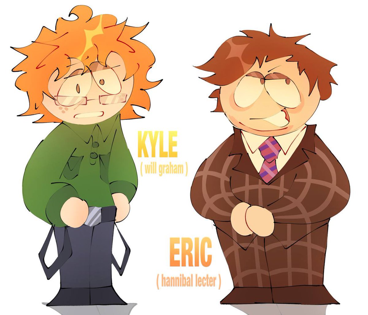 KefikGV75's tweet photo. Someone had to draw it, right? 
#Hannibal #SouthPark https://t.co/11jagjFNqr