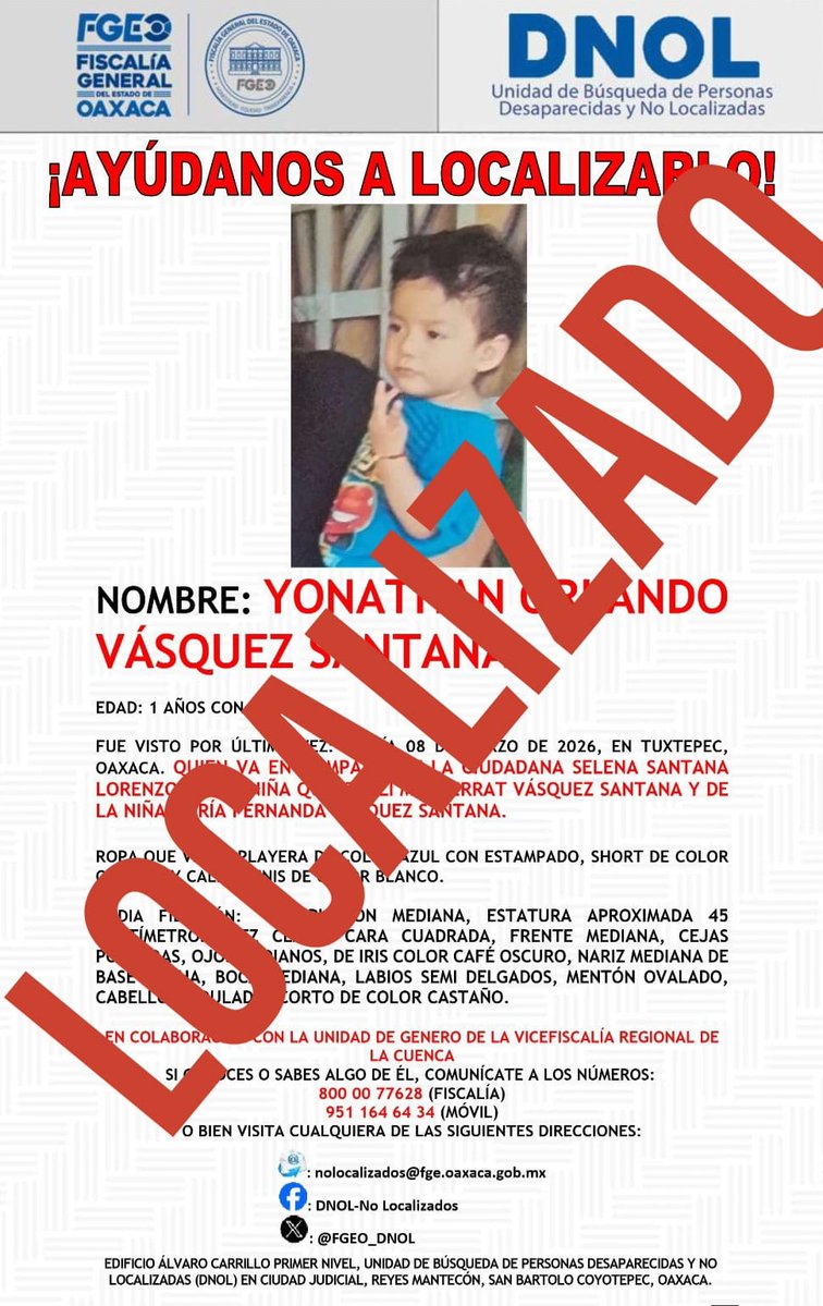 Unidad de Búsqueda de Personas No Localizadas tweet media