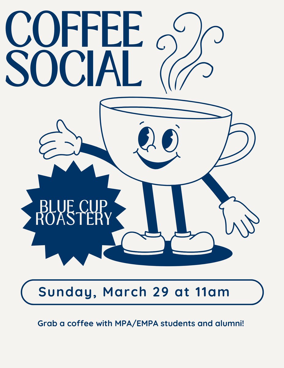 UNCWMPA's tweet photo. Join us for a coffee social at Blue Cup Roastery this Sunday at 11 AM! Students and alumni are welcome! https://t.co/YgedGUZEnr