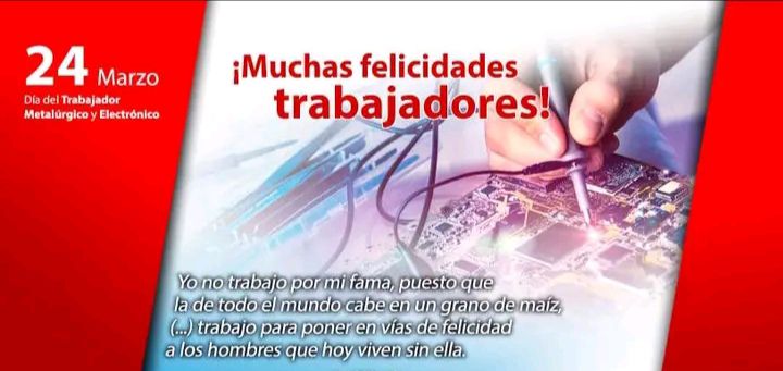 ¡Felicidades a todos los metalúrgicos y electrónicos desde #SanctiSpíritusEnMarcha que con esfuerzo sostienen la economía y el bienestar del pueblo!
#MetalúrgicosCubanos #UnidosXCuba