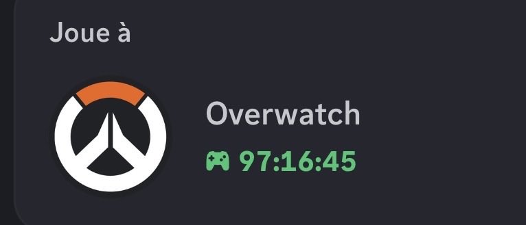 i was aggressively letting Overwatch run on my work pc to get the most uselessly long timer on discord, and it died before we could get to 100h 😔😔😔
My greatest achievement, gone