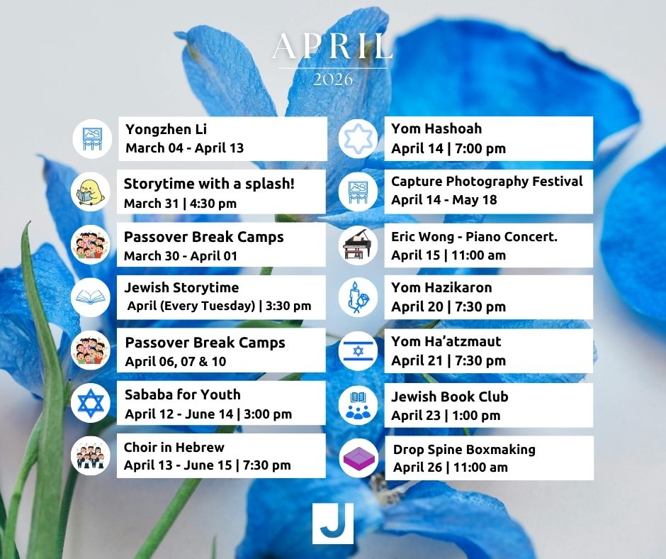 JCCVancouver's tweet photo. 🪻April is here, and the J is blooming with connection, culture, and community.🪻

Spring is a season of renewal, and at the J, that means new programs, meaningful gatherings, and moments that bring us closer together. 🩵🤍

#SpringAtTheJ #JewishCommunity #SpringTime https://t.co/bWW34kBxk3