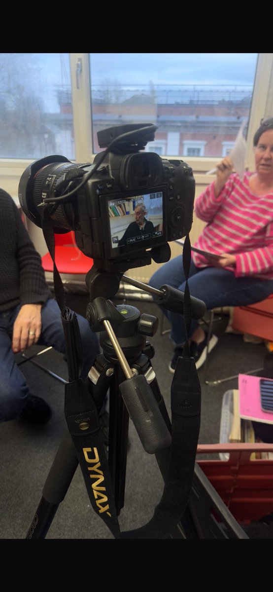 SpeakingofBks's tweet photo. Fun afternoon filming with @MichaelRosenYes where it was agreed that today I bear more than a passing resemblance to Bagpuss 😂 https://t.co/ndpzBjZTS8