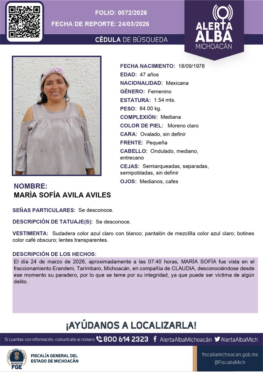 Alerta Alba Michoacan tweet media