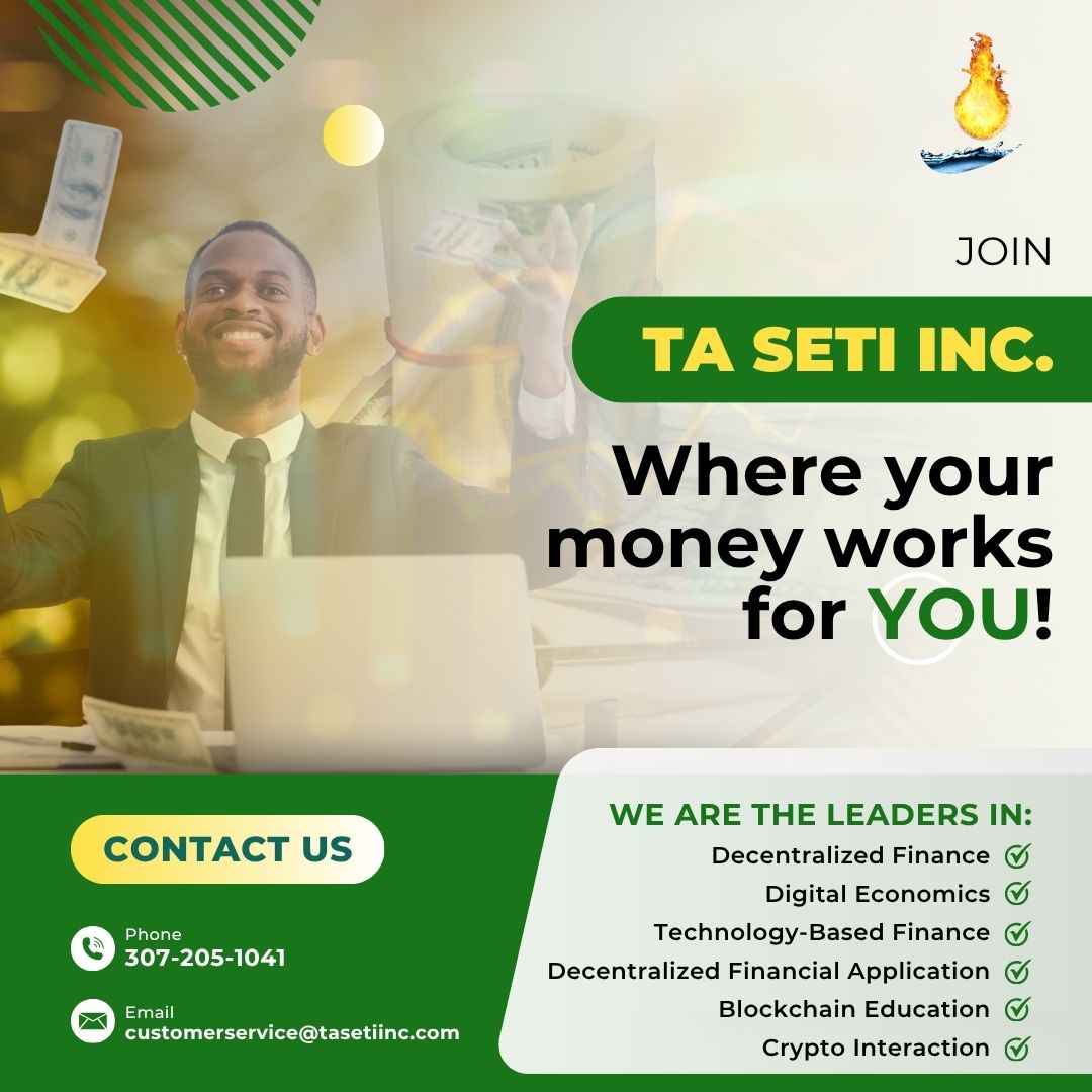 BRUCEGEORGE1's tweet image. TA SETI INC, we guide and teach you how to make your money work for YOU—not the other way around.

Contact Information:

Phone: 307-205-1039

Email: customerservice@tasetiinc.com

Website: tasetiinc.com

#BitCoin #Crytocurrency