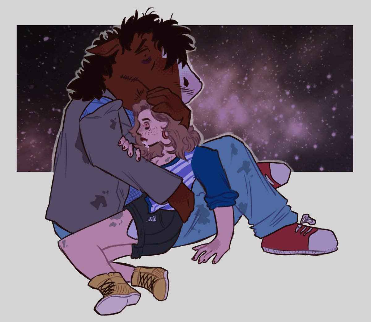 LiustraNaPolu's tweet photo. Bojack Horseman and his daughter Sarah Lynn on February 28, 2016 https://t.co/p07g0o9dTA