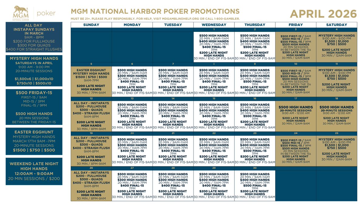 MGM National Harbor Poker tweet media