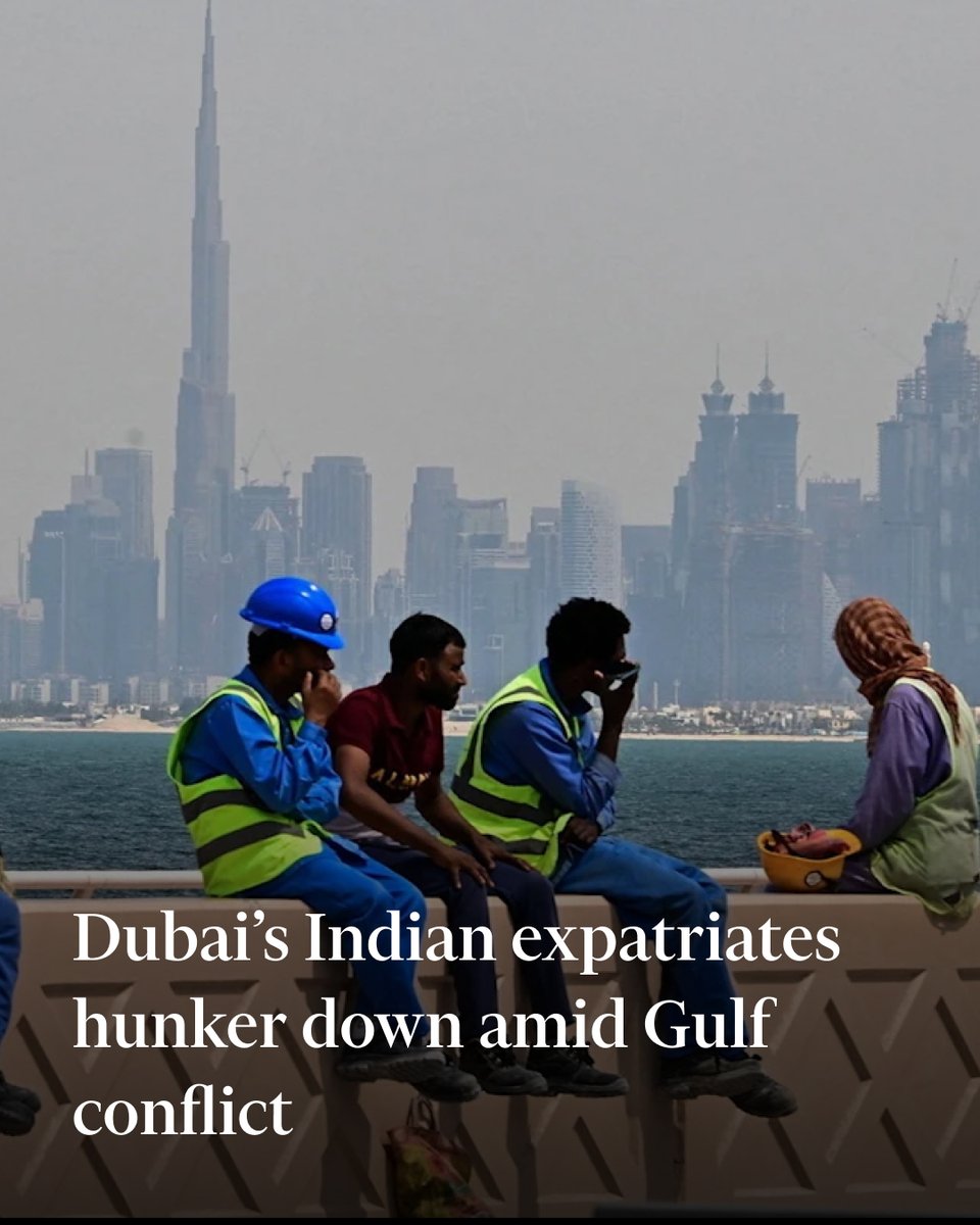Wealthy westerners may have paid exorbitant sums or chartered jets to flee the war in Gulf, but the region’s biggest expatriate population is making a different bet: the vast majority of Indians are staying put. ft.trib.al/uGvPqui