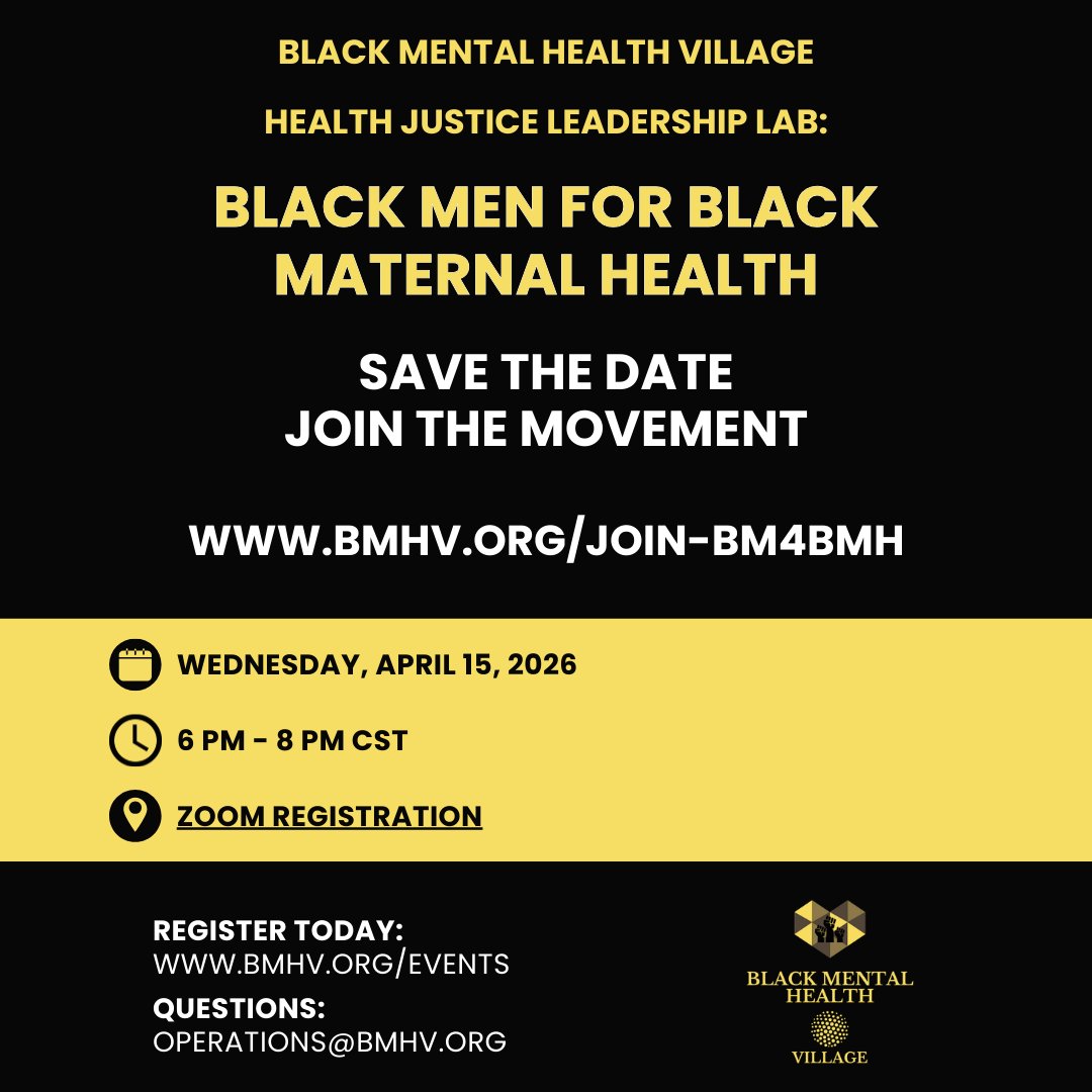 bmhvillage's tweet photo. Black women still face the highest maternal death rates in the U.S.—and most are preventable. Black men, our presence, voice, and love can save lives. https://t.co/Vg506F0pyt