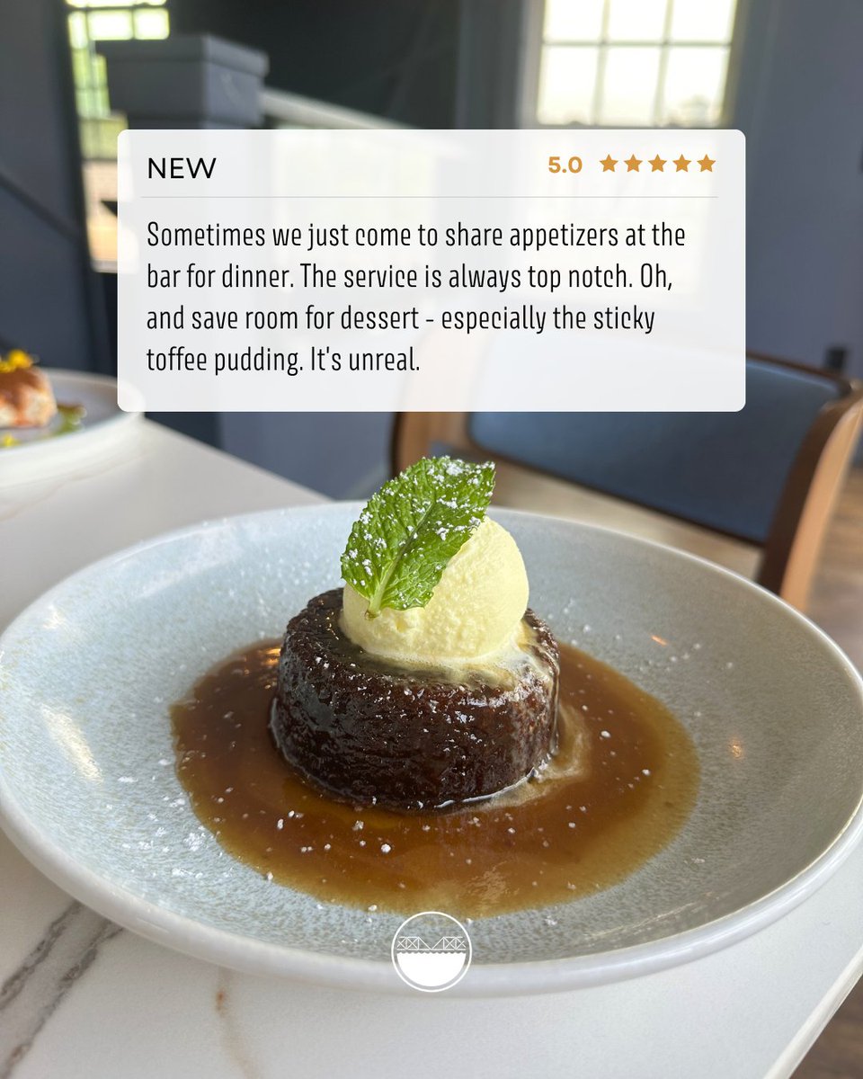 thebridgeCT's tweet photo. Note to self ✍️ Order the sticky toffee pudding. To our guests who celebrate and return, thank you. Chef Lewandowski’s seasonal menu is evolving and evenings fill quickly. Reserve this week, come hungry, stay for dessert. #thebridgeatsaugatuck #westportct #westportdining https://t.co/QjCBU08gfY