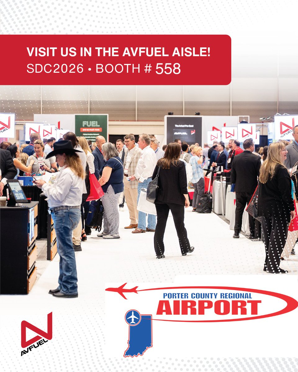 FlyVPZ's tweet photo. Come see us in the Avfuel Row at SDC2026, Booth 558, and play the "Rock The Rows" Game for prizes. We'll see you there!!!!
#SDC2026 #AvfuelNetworkFBO #FueledByAvfuel #NBAASDC #SDC https://t.co/JJji29Vd7e